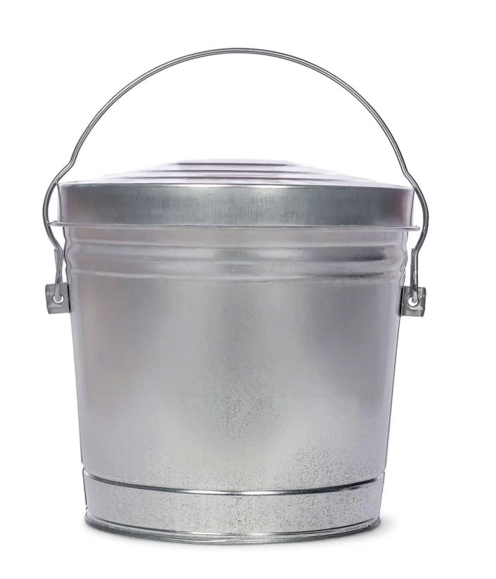 6 Gallon Galvanized Steel Storage Can with Locking Lid L30343