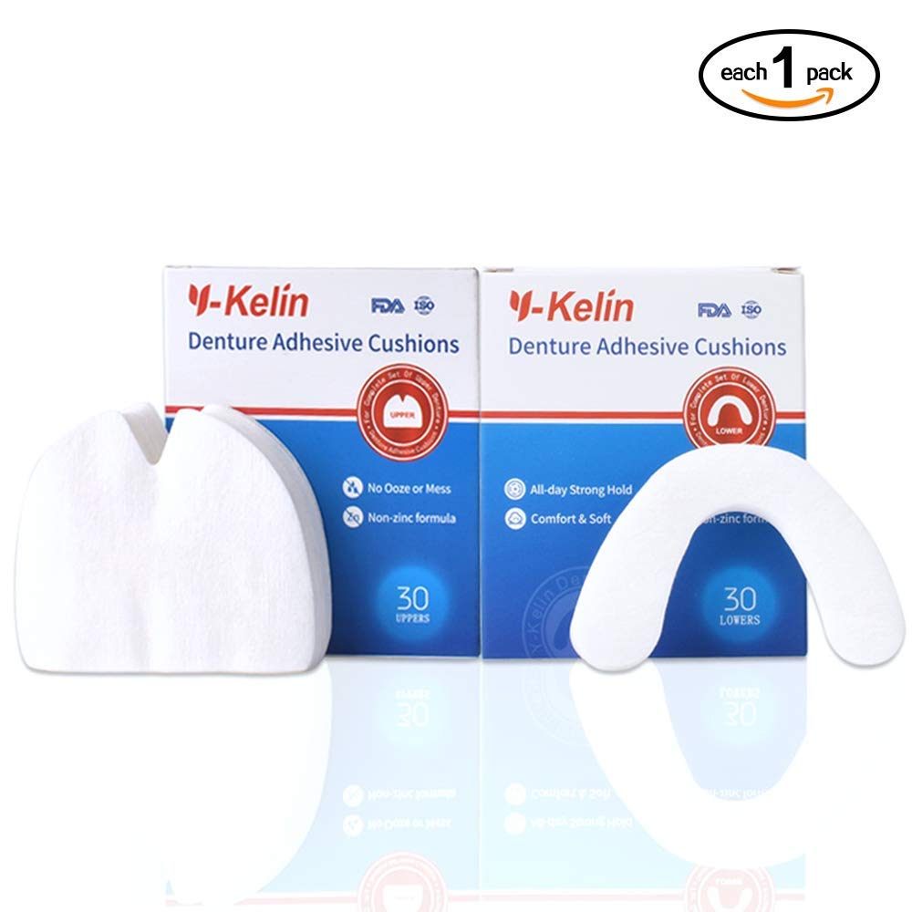 Denture Adhesive Cushions Uppers & Lowers 60 Strips Z1821