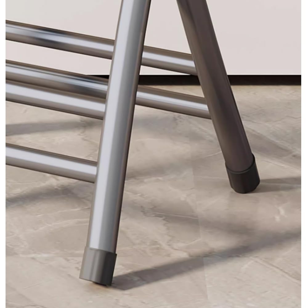 Black 18-Inch Round Folding Stool Z363