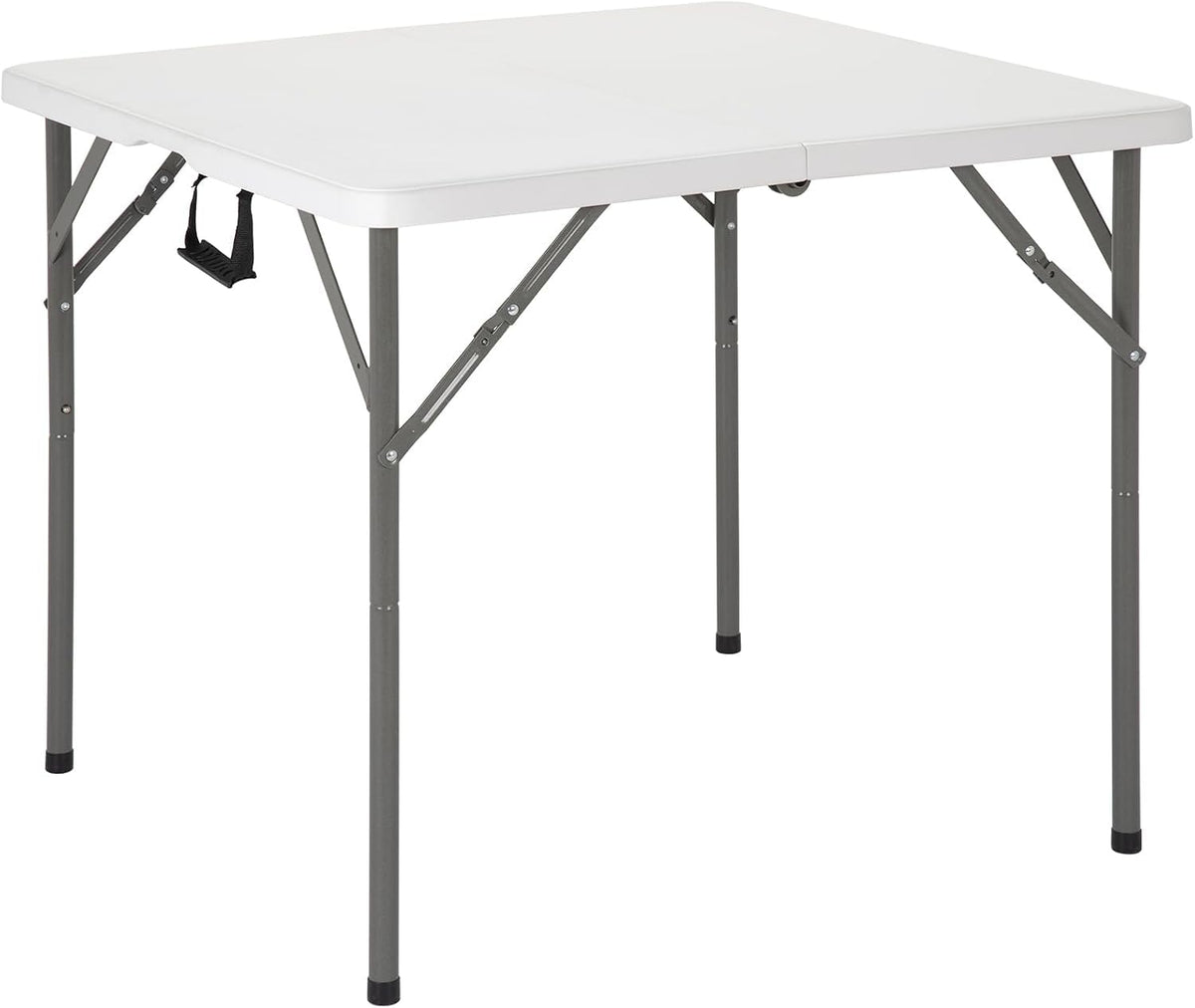 34'' White Folding Card Table with Handle & Steel Legs Z148