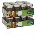 16oz Wide Mouth Clear Glass Mason Jars with Lids & Bands B32472