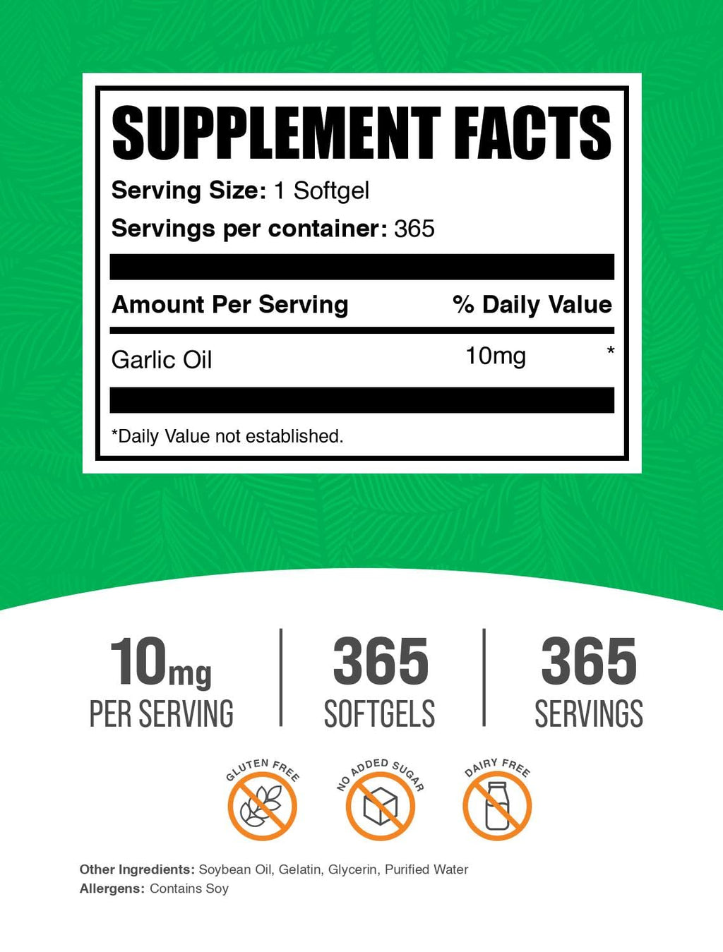 Garlic Oil Softgels 365 Count H82319