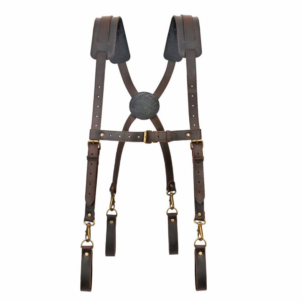 Leather Padded Tool Belt with Suspenders L6400