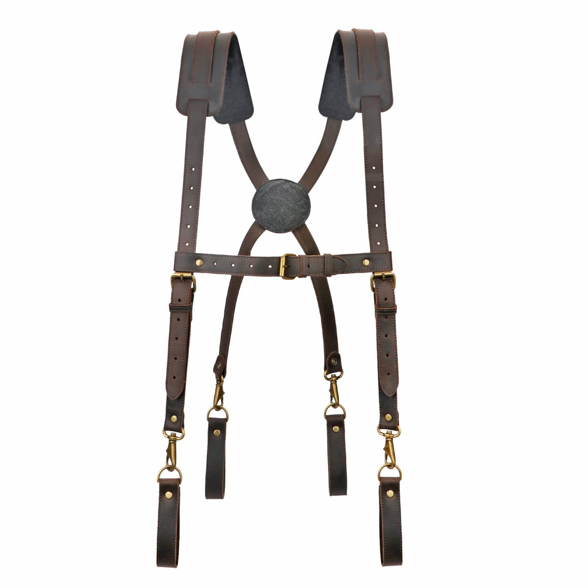 Leather Padded Tool Belt with Suspenders L6400