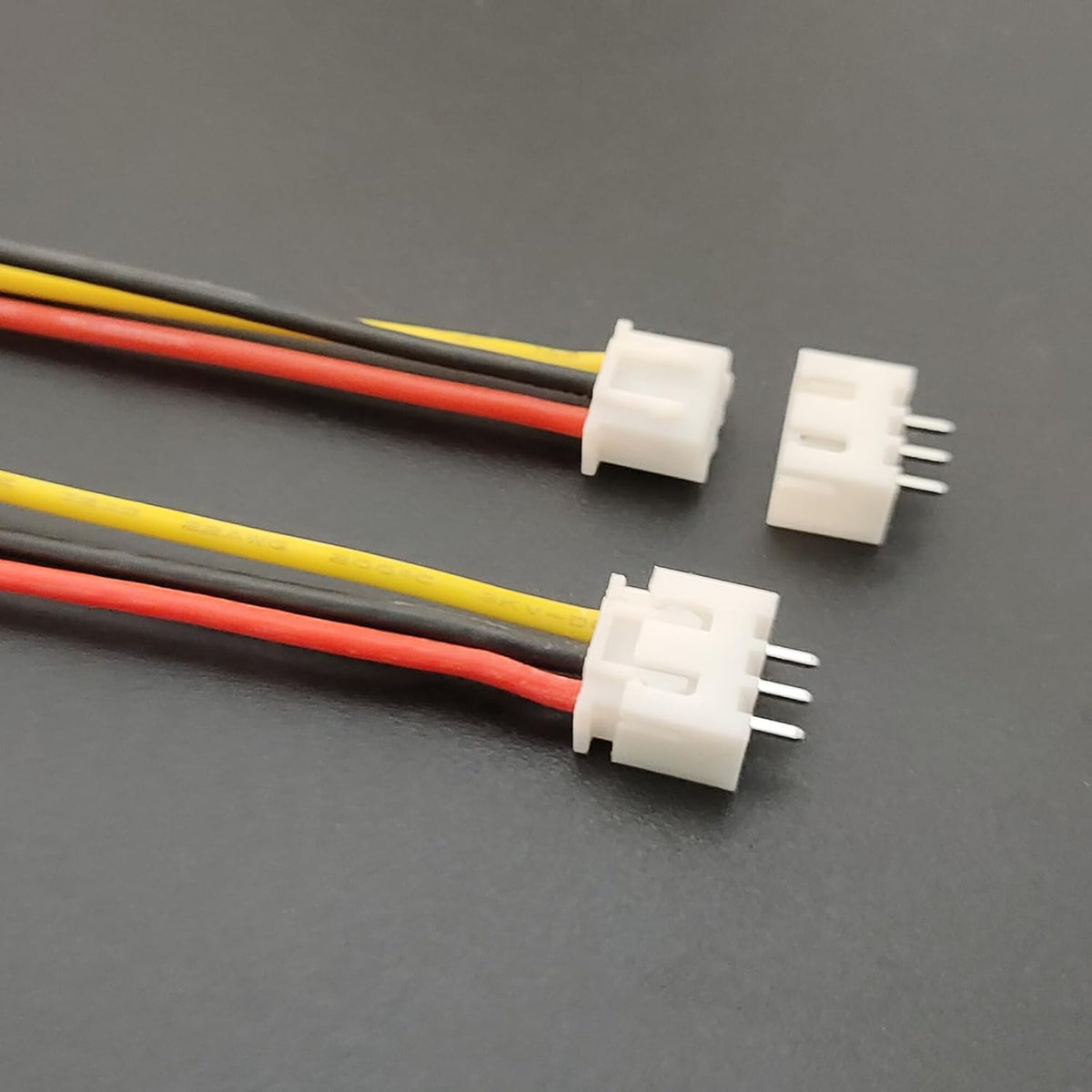 50Pcs 25Pairs JST-XH 2.54mm 3 Pin Connector Kit with Flat Wire Cable H111302