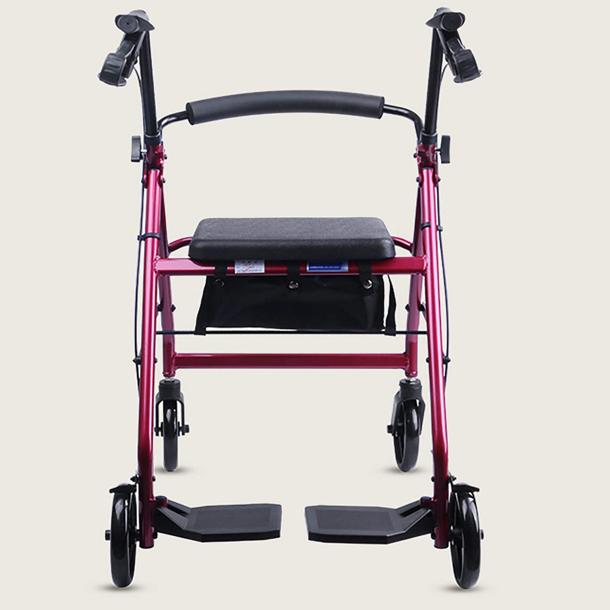 Blue Rolling Walker with Seat Basket Brakes P631
