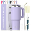 20 oz Insulated Stainless Steel Tumbler with Handle, Lid and Straw T189376