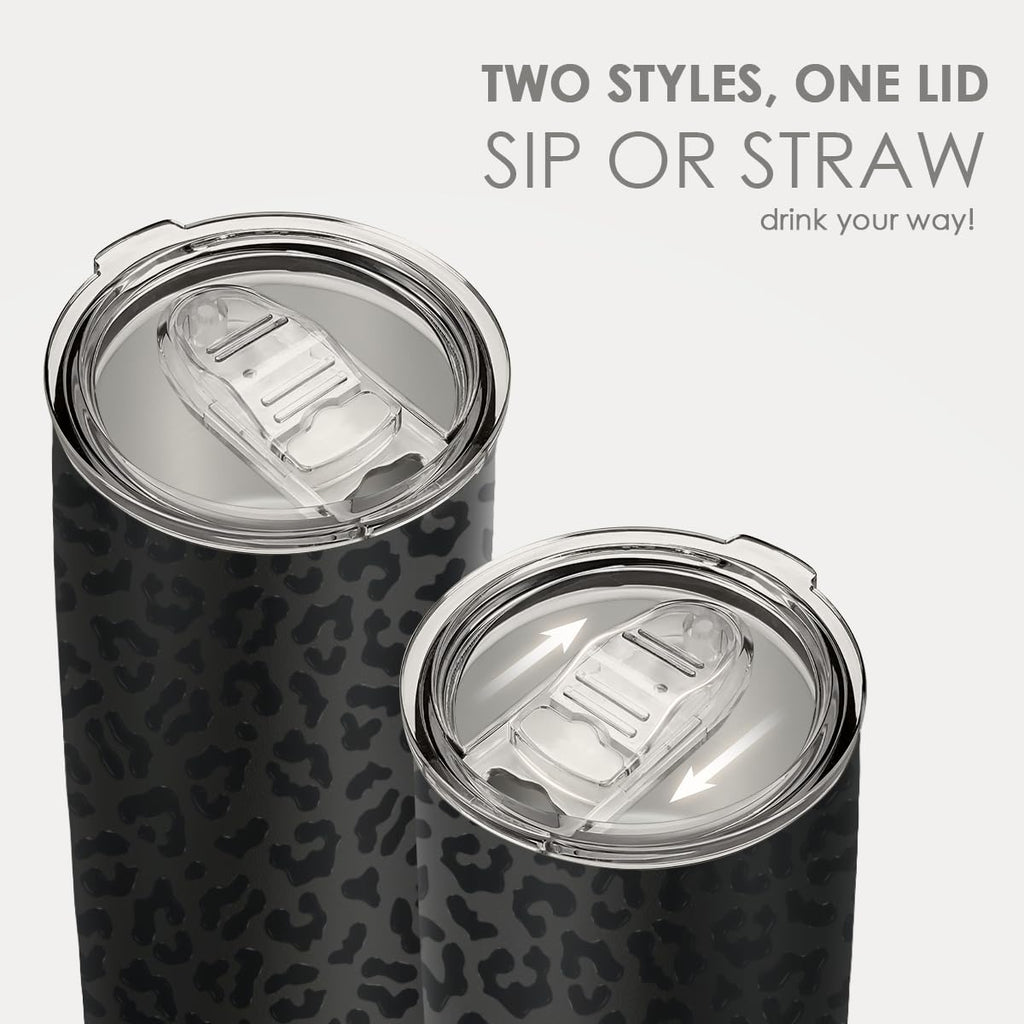20oz Stainless Steel Insulated Leopard Print Tumbler T48731
