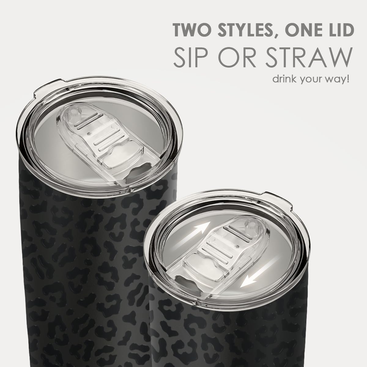 20oz Stainless Steel Insulated Leopard Print Tumbler T48731