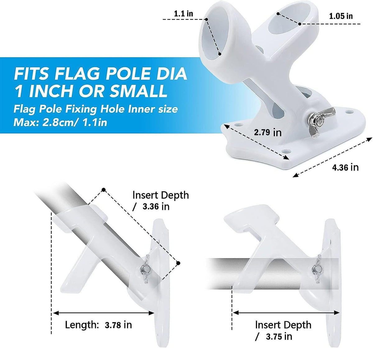 6FT Aluminum Spinning Flag Pole L6031