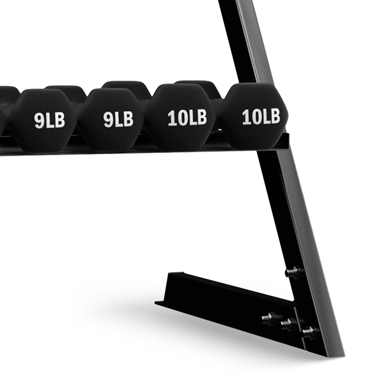 Neoprene Coated Iron Dumbbell Set with Stand L67653