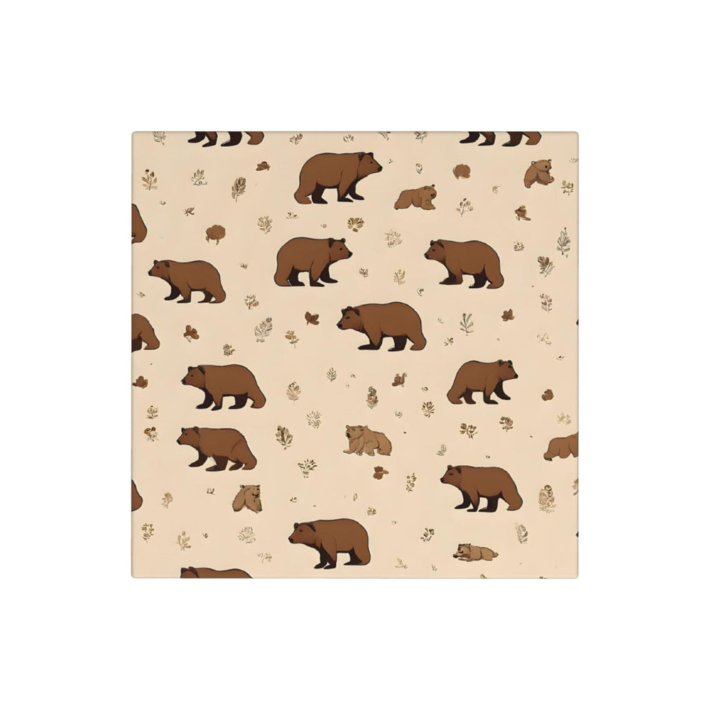 Square Cartoon Bear Ceramic Coasters Set of 6 D495568