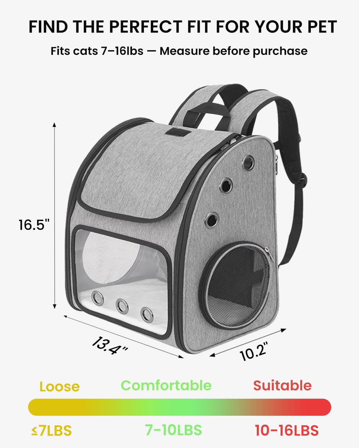 Expandable Cat Backpack Carrier M56746