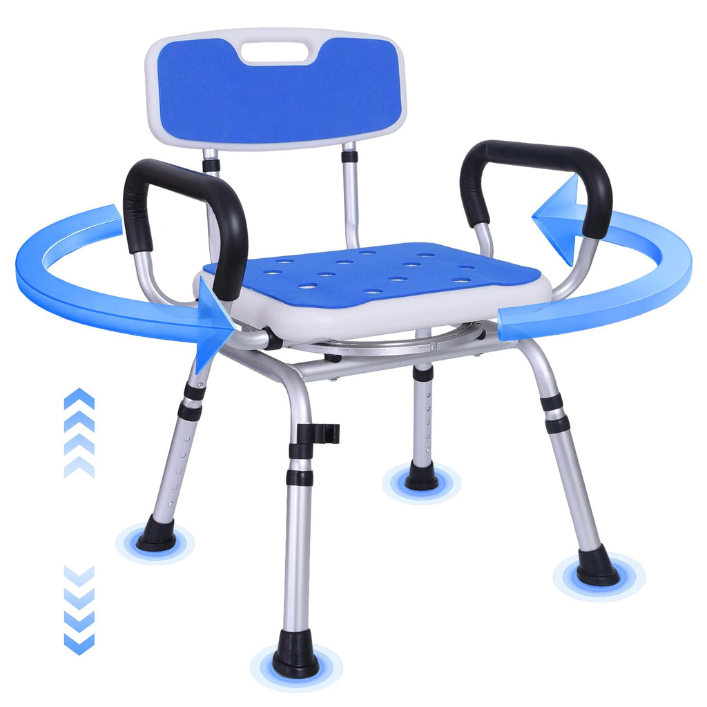 Swivel Shower Chair with Arms and Back R5491
