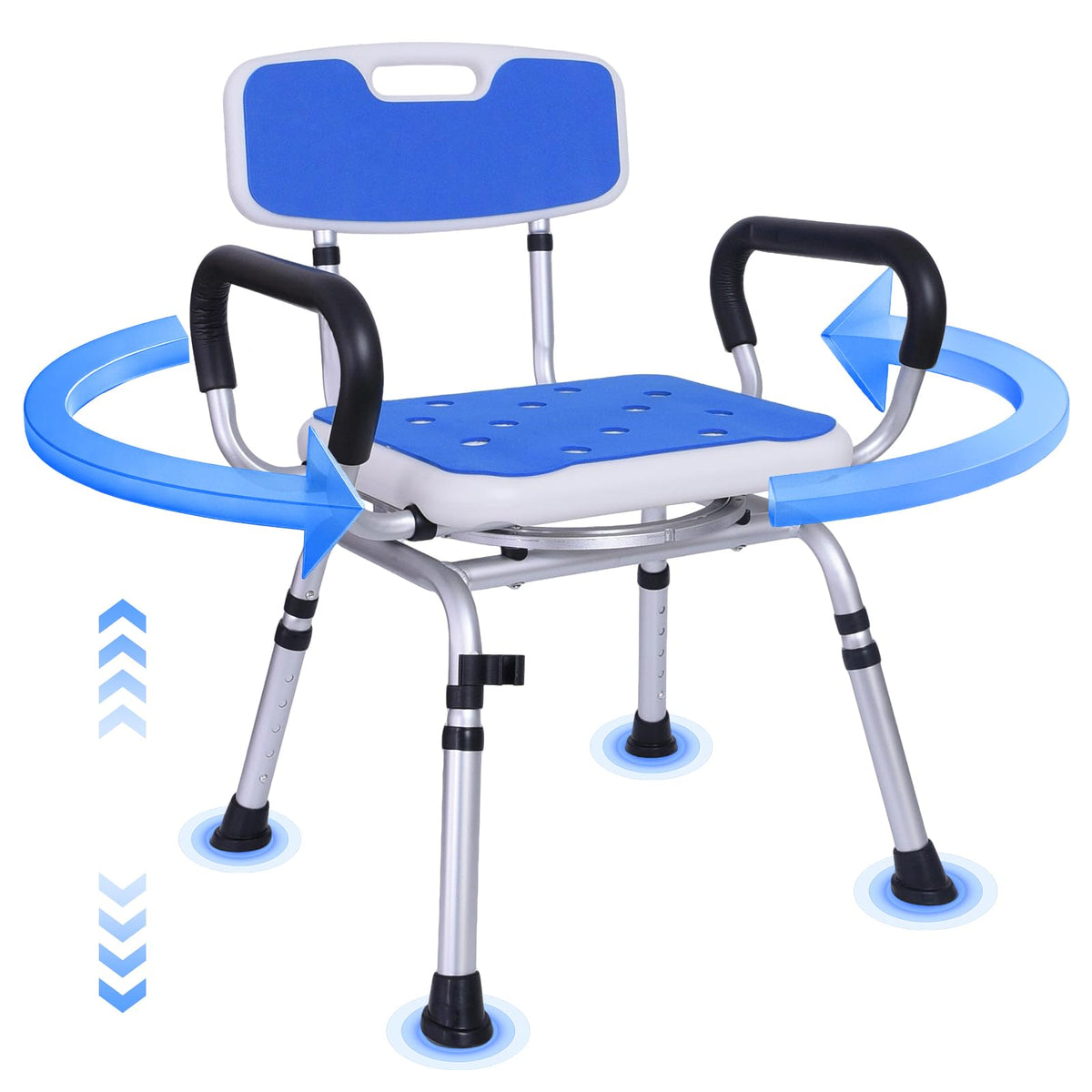 Swivel Shower Chair with Arms and Back R5491