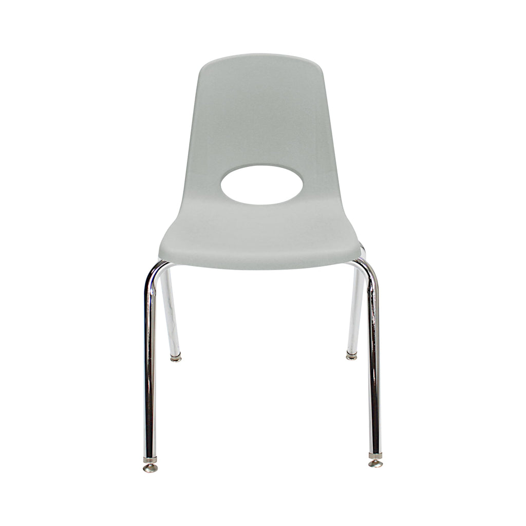 18" Light Gray School Stack Chair H709