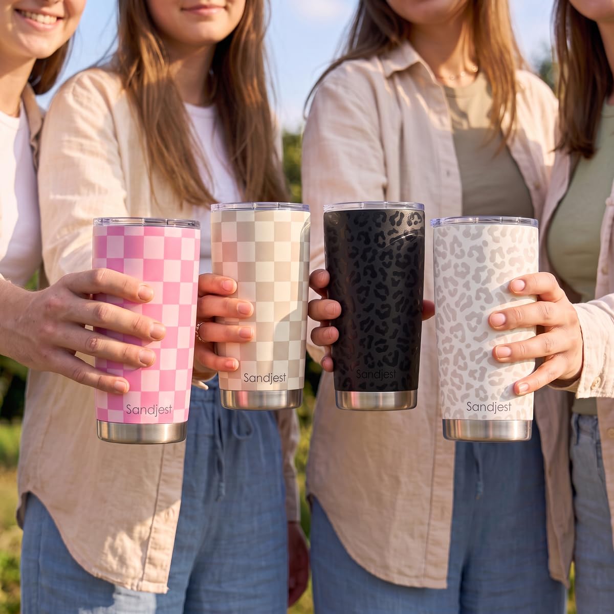 20oz Stainless Steel Insulated Leopard Print Tumbler T48731