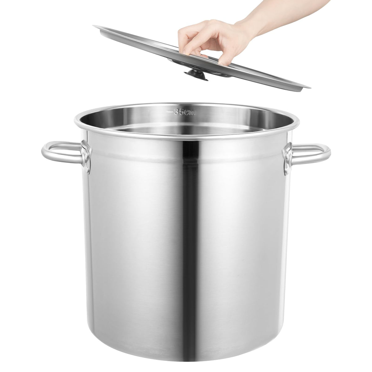30 QT Stainless Steel Stock Pot with Lid W8012