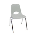 18" Light Gray School Stack Chair H709