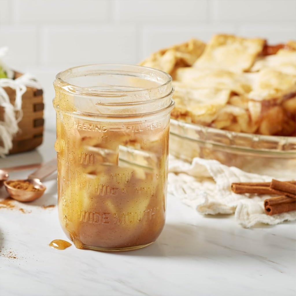 16oz Wide Mouth Clear Glass Mason Jars with Lids & Bands B32472