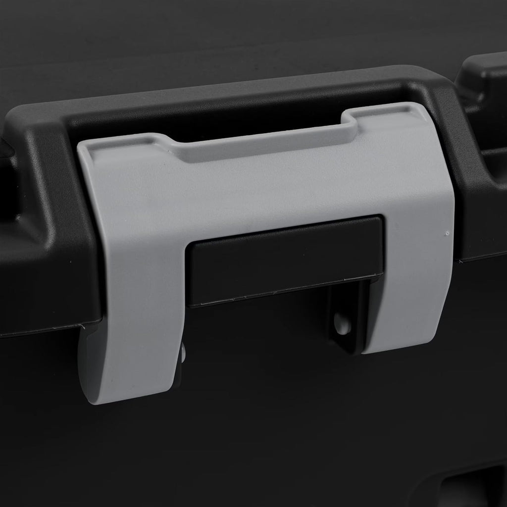 22 Gallon Lockable Black Plastic Storage Trunk V9882