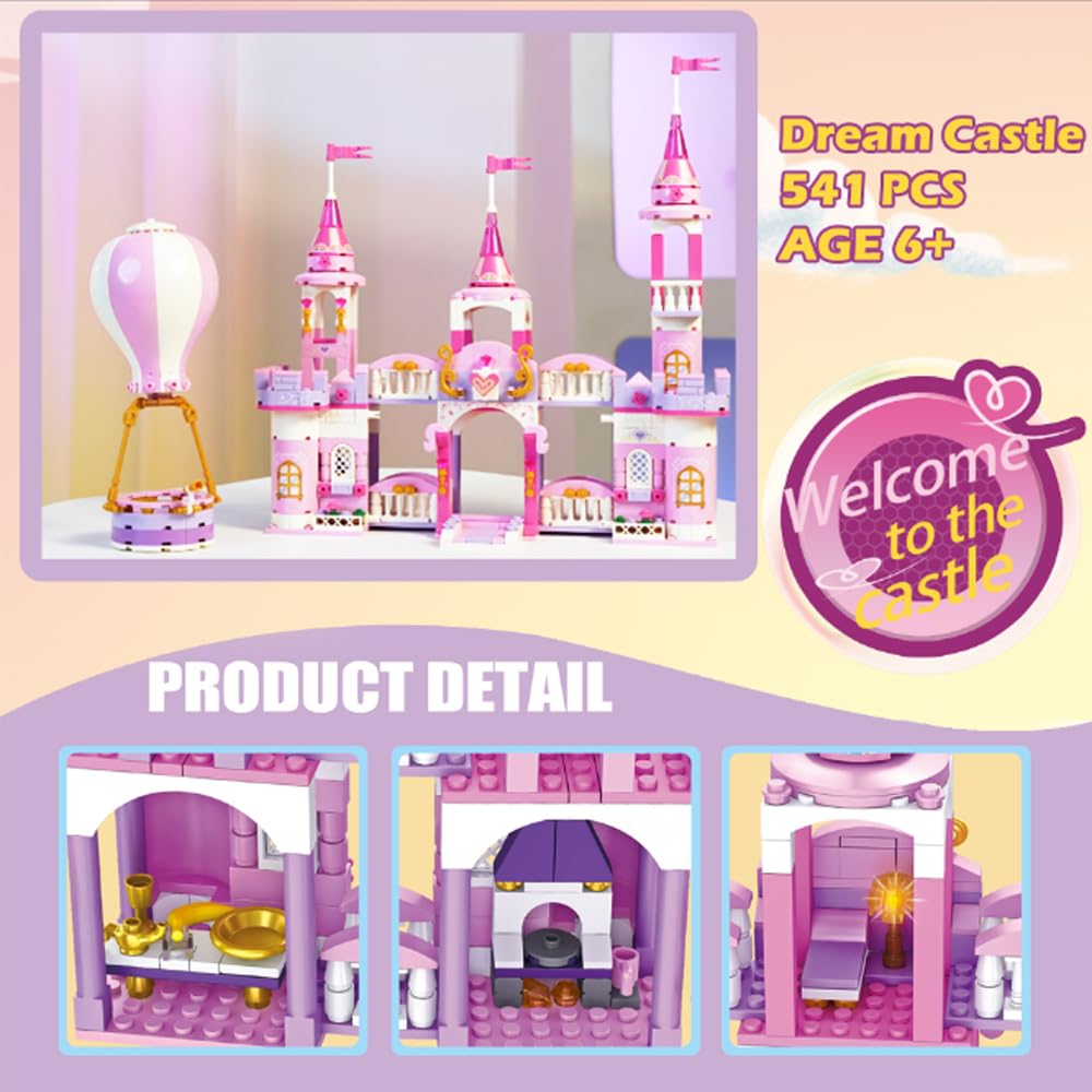 541 Pieces Multi Shaped Castle Building Blocks C86493