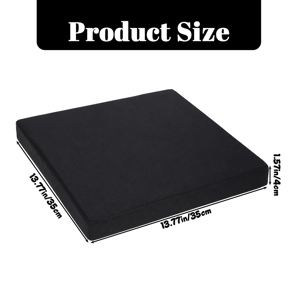 Black Portable Waterproof Stadium Seat Cushions with Handle Q93573
