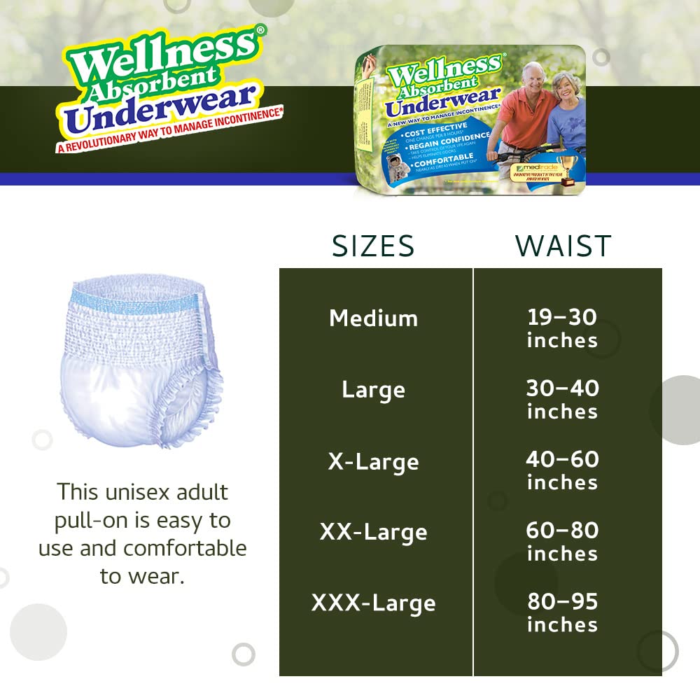 Absorbent Underwear Size X-Large 12 Count with Booster Pads 20 Count S706722