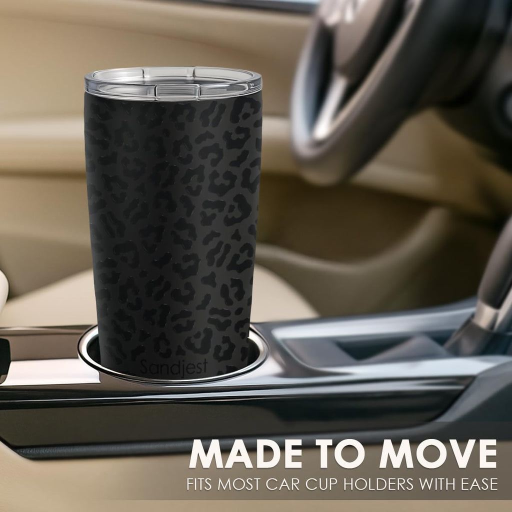 20oz Stainless Steel Insulated Leopard Print Tumbler T48731