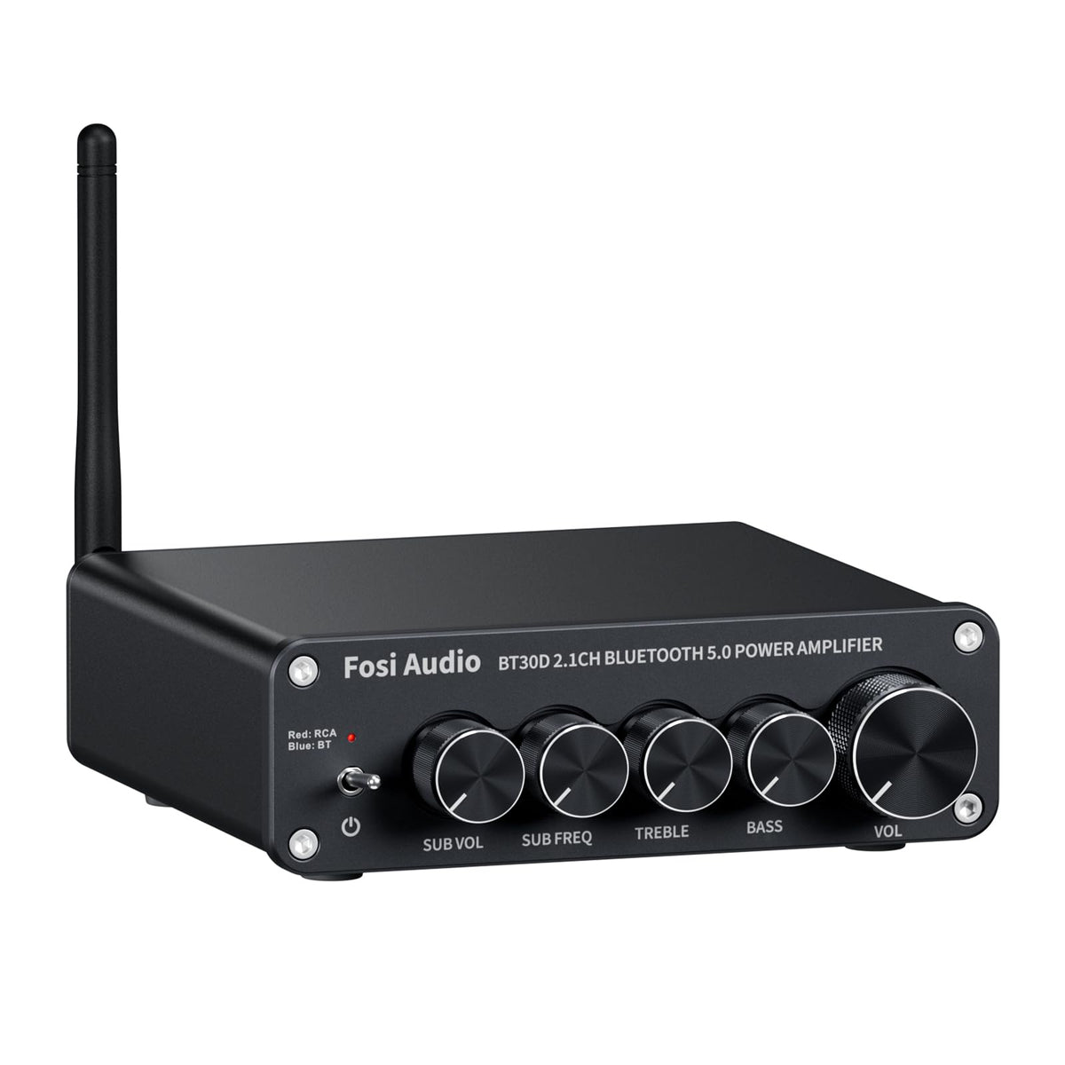 Bluetooth 5.0 Stereo Audio Receiver Amplifier 2.1 Channel Mini Hi-Fi Class D Integrated Amp O9079