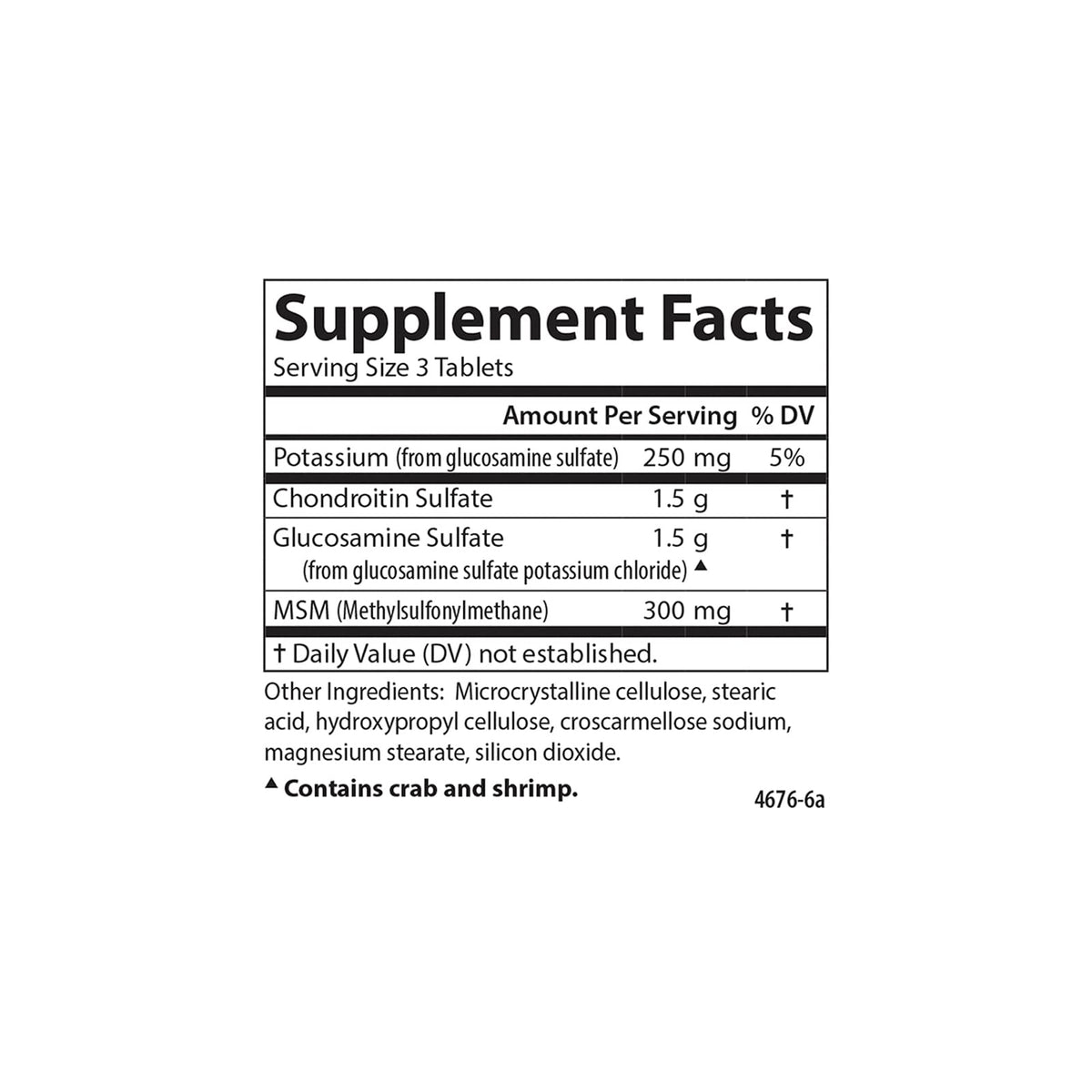 Glucosamine Chondroitin 60 Tablets K450