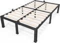 18 inch Queen Size Heavy Duty Platform Bed Frame with Wood Slats D617463