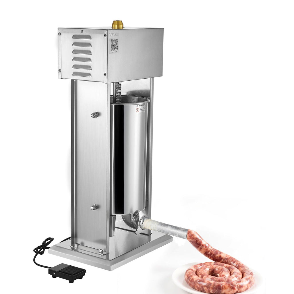 15 L Stainless Steel Electric Sausage Stuffer with 4 Stuffing Tubes H2406