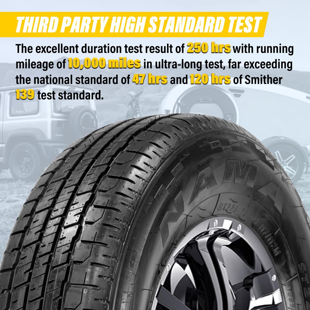 Set of 4 ST205/75R15 10 Ply Trailer Tires C425