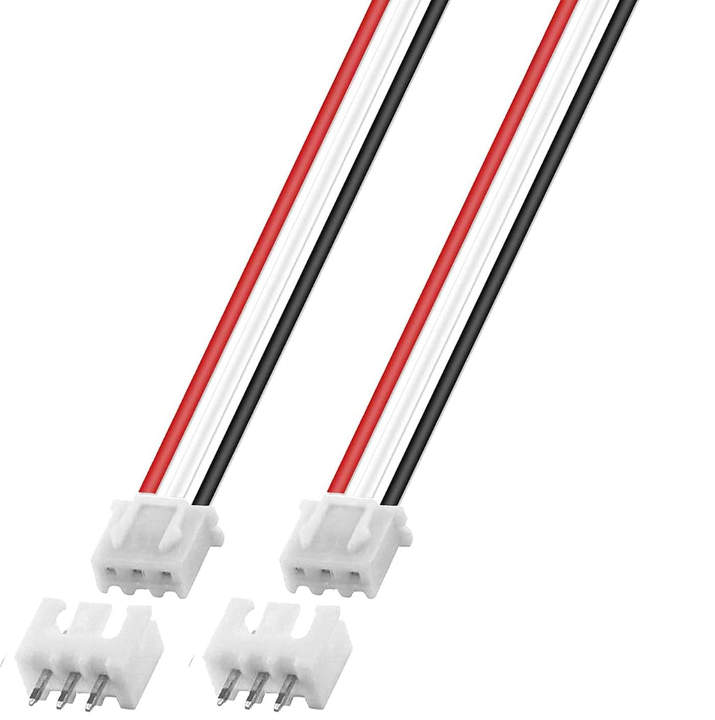 50Pcs 25Pairs JST-XH 2.54mm 3 Pin Connector Kit with Flat Wire Cable H111302