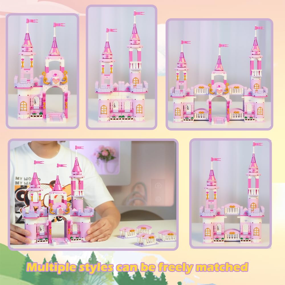 541 Pieces Multi Shaped Castle Building Blocks C86493