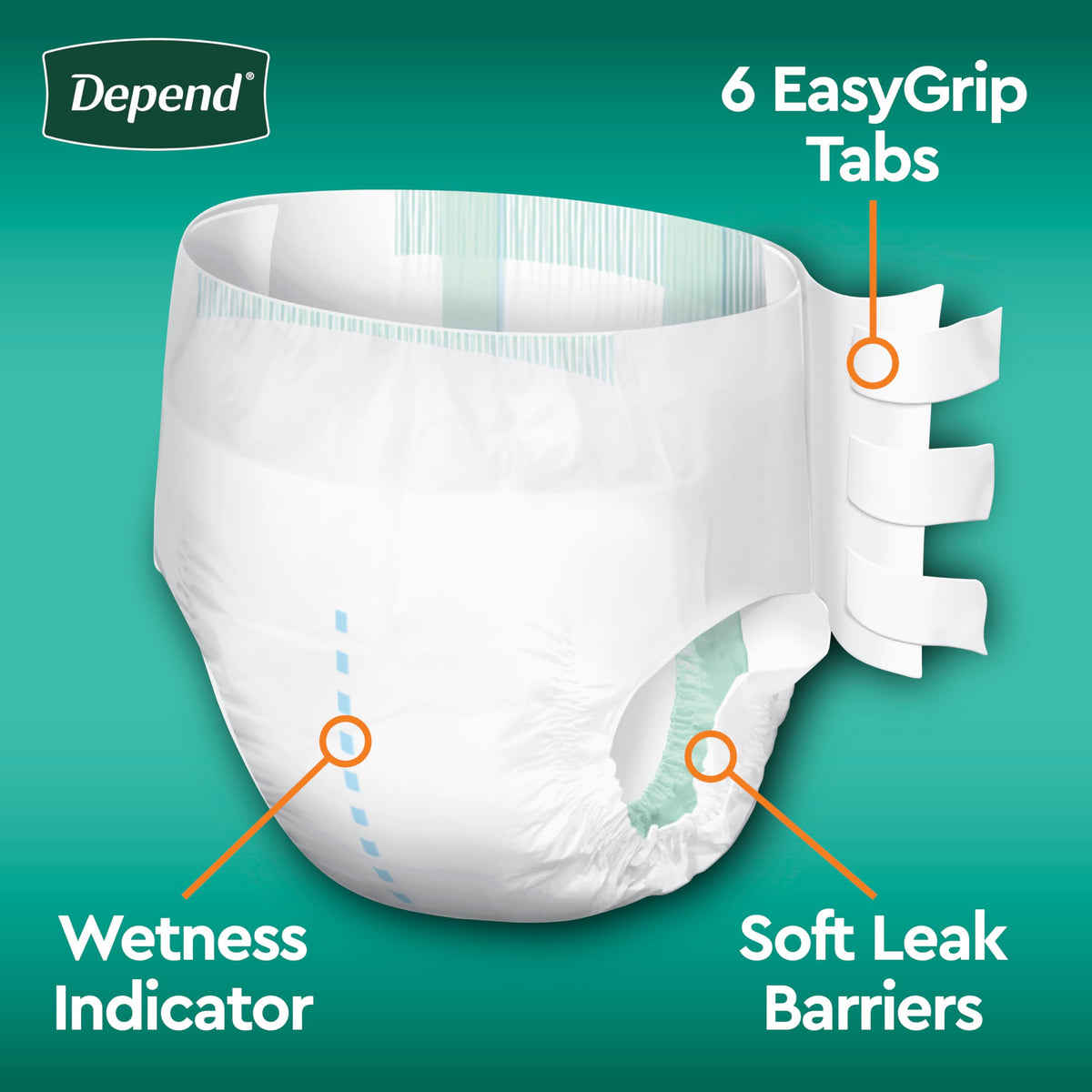 Adult Diapers with Tabs S/M 60 Count Q343