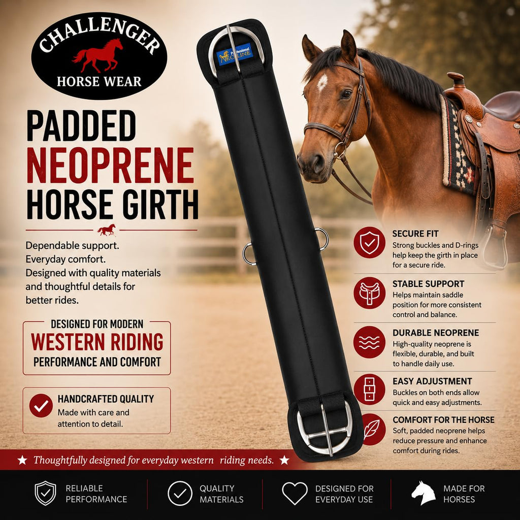 Neoprene Anti-Slip Saddle Cinch Girth Black M450732
