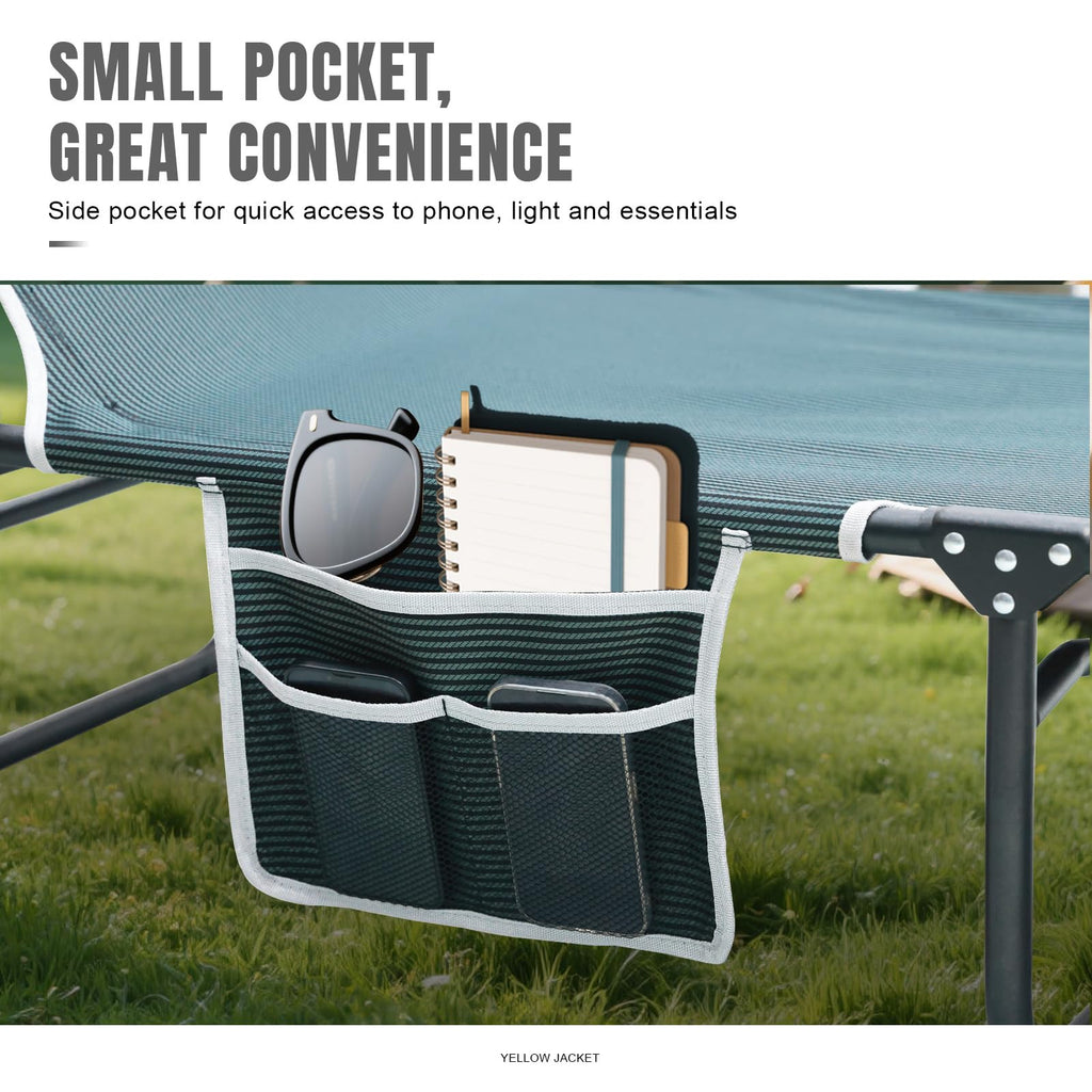 Folding Camping Cot with Mattress and Pillow D5021