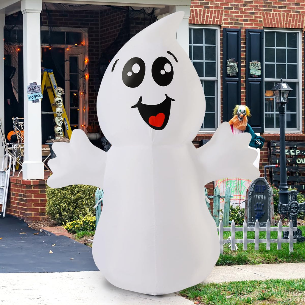 5 FT Inflatable Ghost Outdoor Decoration with Built-in LEDs Y84317