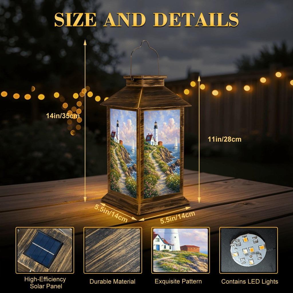 Solar Lantern Outdoor Waterproof LED Solar Lights Hanging Tabletop Lamp I732661