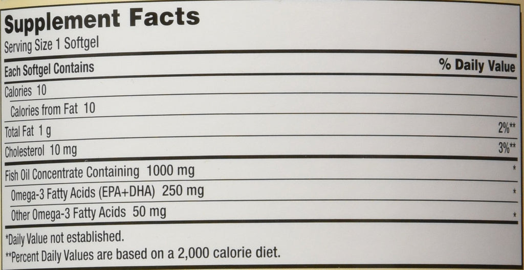 Omega-3 Fish Oil Concentrate 400 Softgels J438822