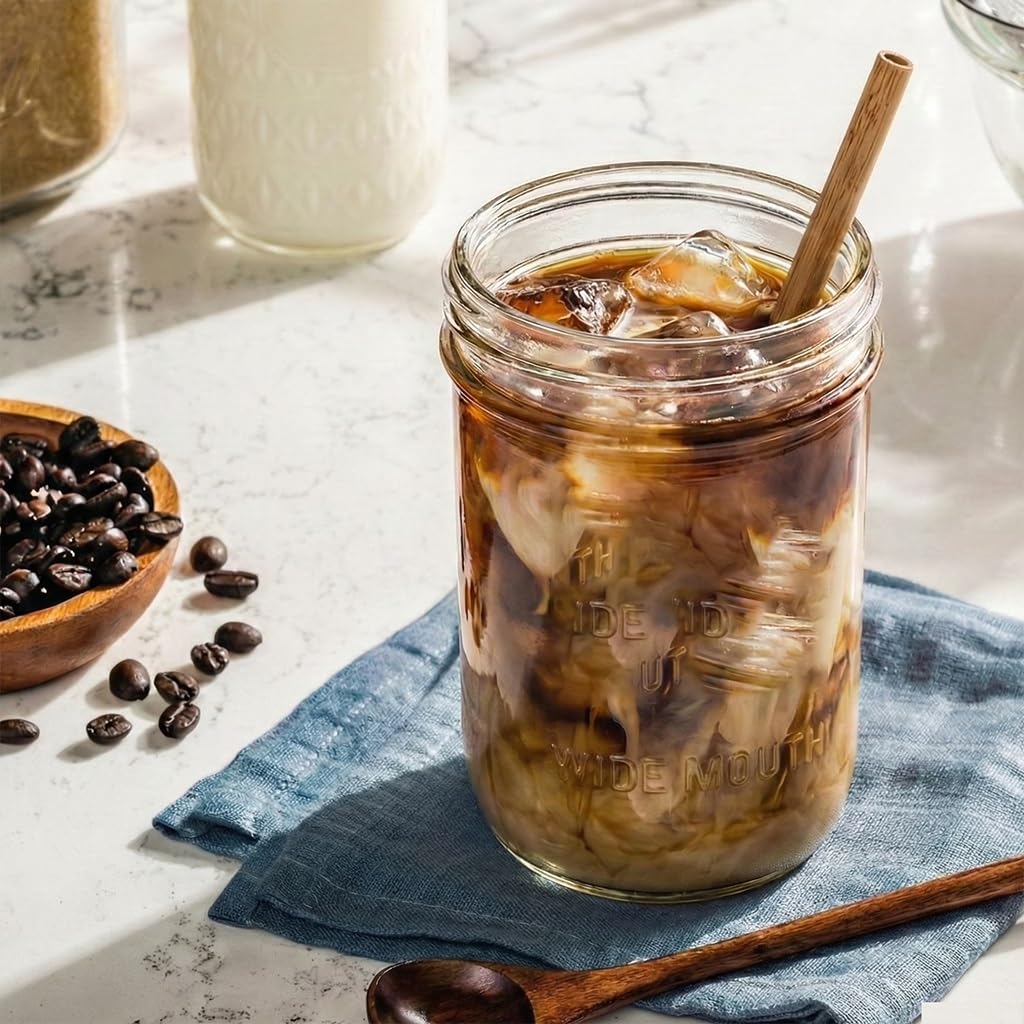 16oz Wide Mouth Clear Glass Mason Jars with Lids & Bands B32472
