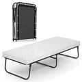 Folding Bed with Mattress Cot Size 75” x 31” Memory Foam Metal Frame Q545592