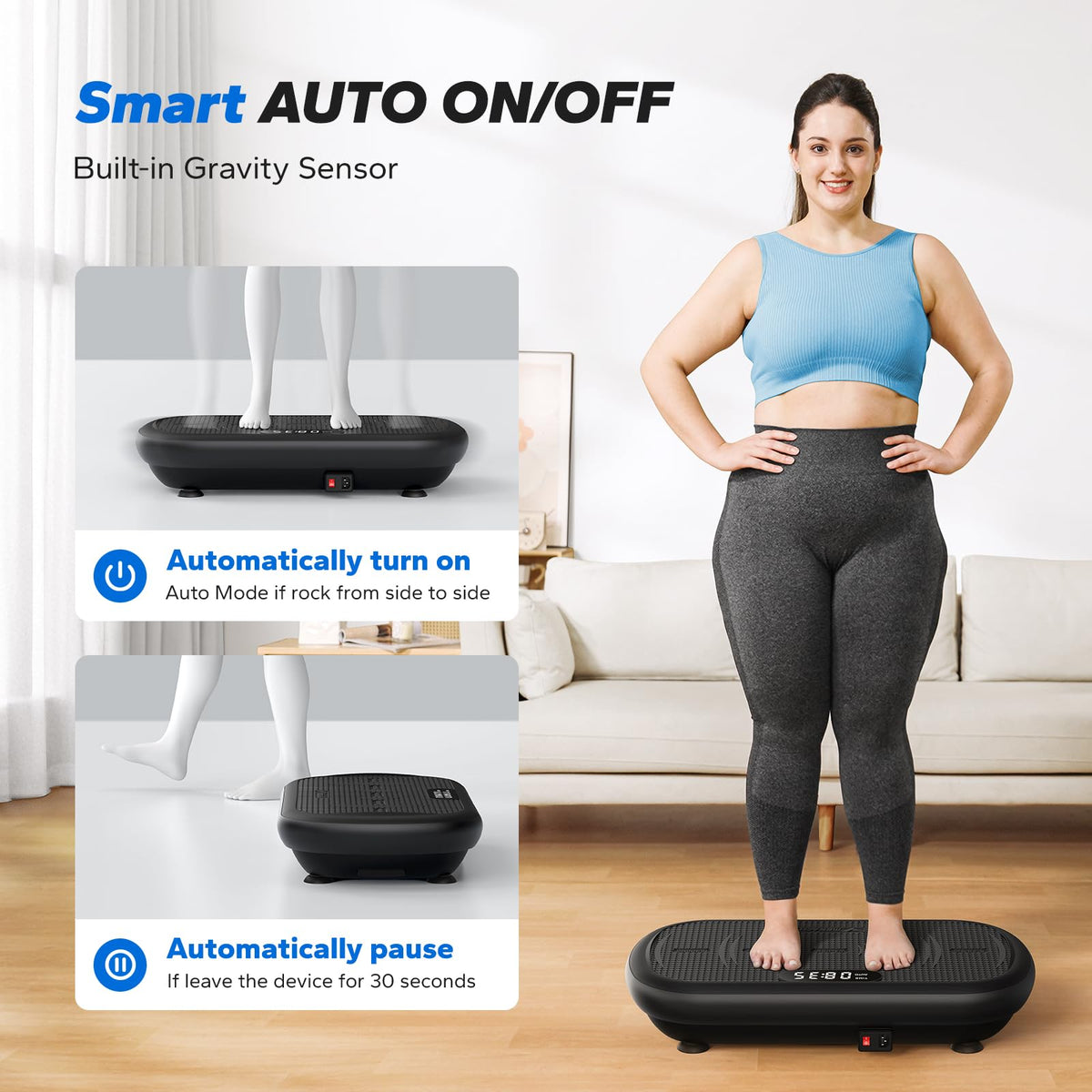 Vibration Plate Exercise Machine with 440lbs Capacity C59753