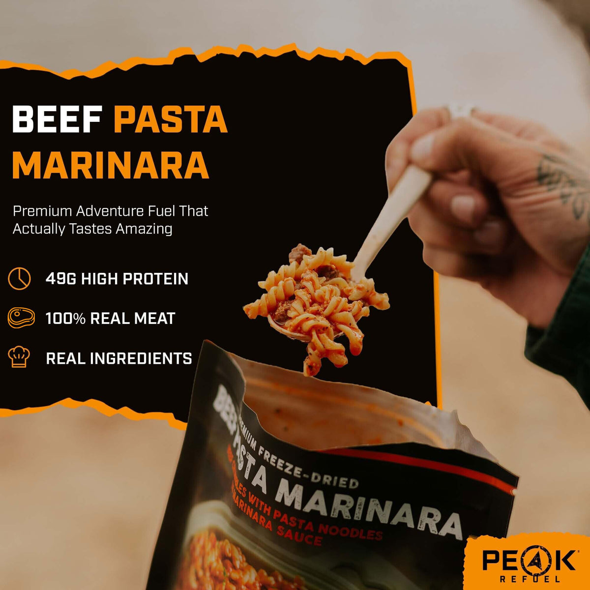 Beef Pasta Marinara Freeze-Dried Meal 2 Servings G820