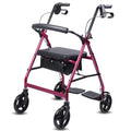 Blue Rolling Walker with Seat Basket Brakes P631