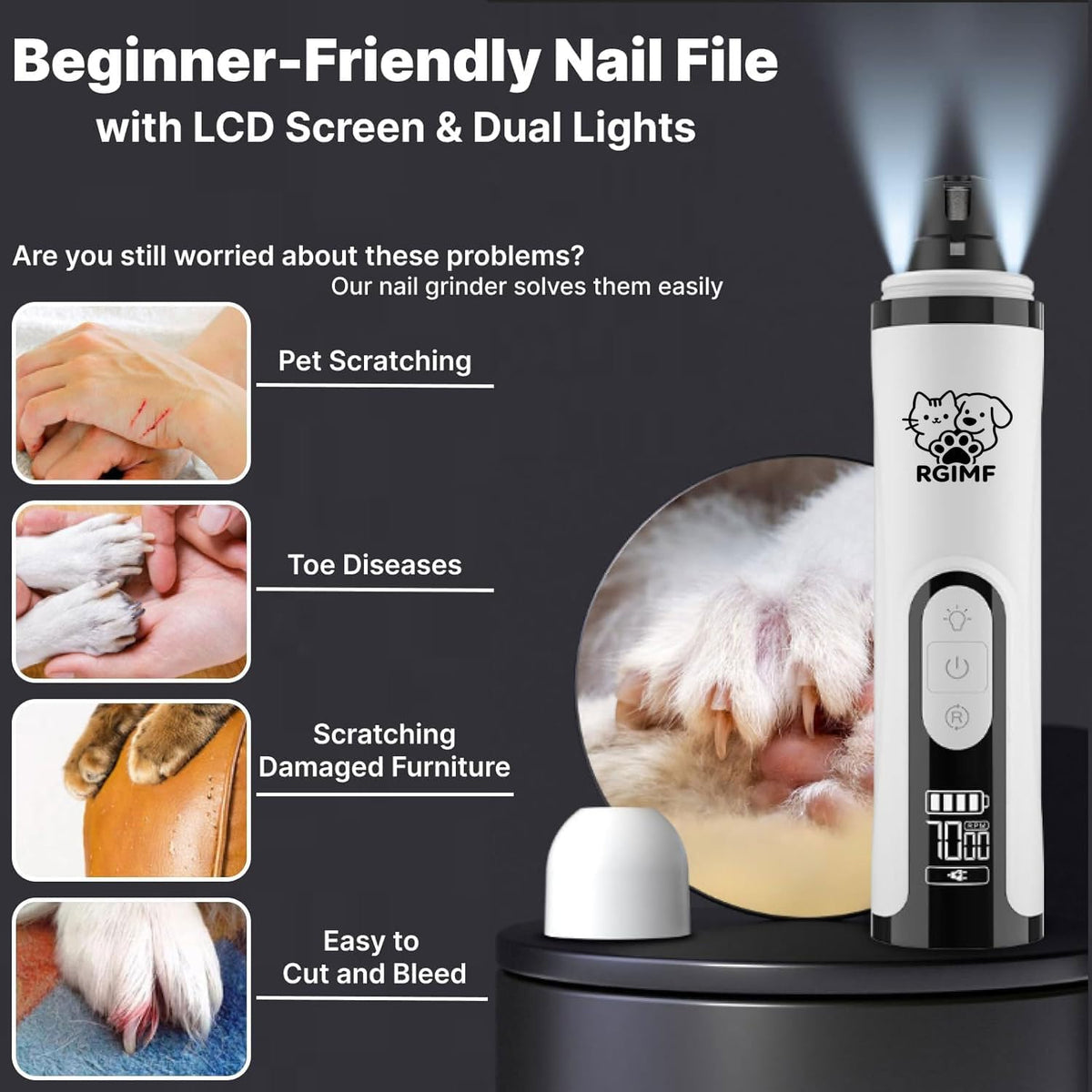 Dog Nail Grinder with Light D943362