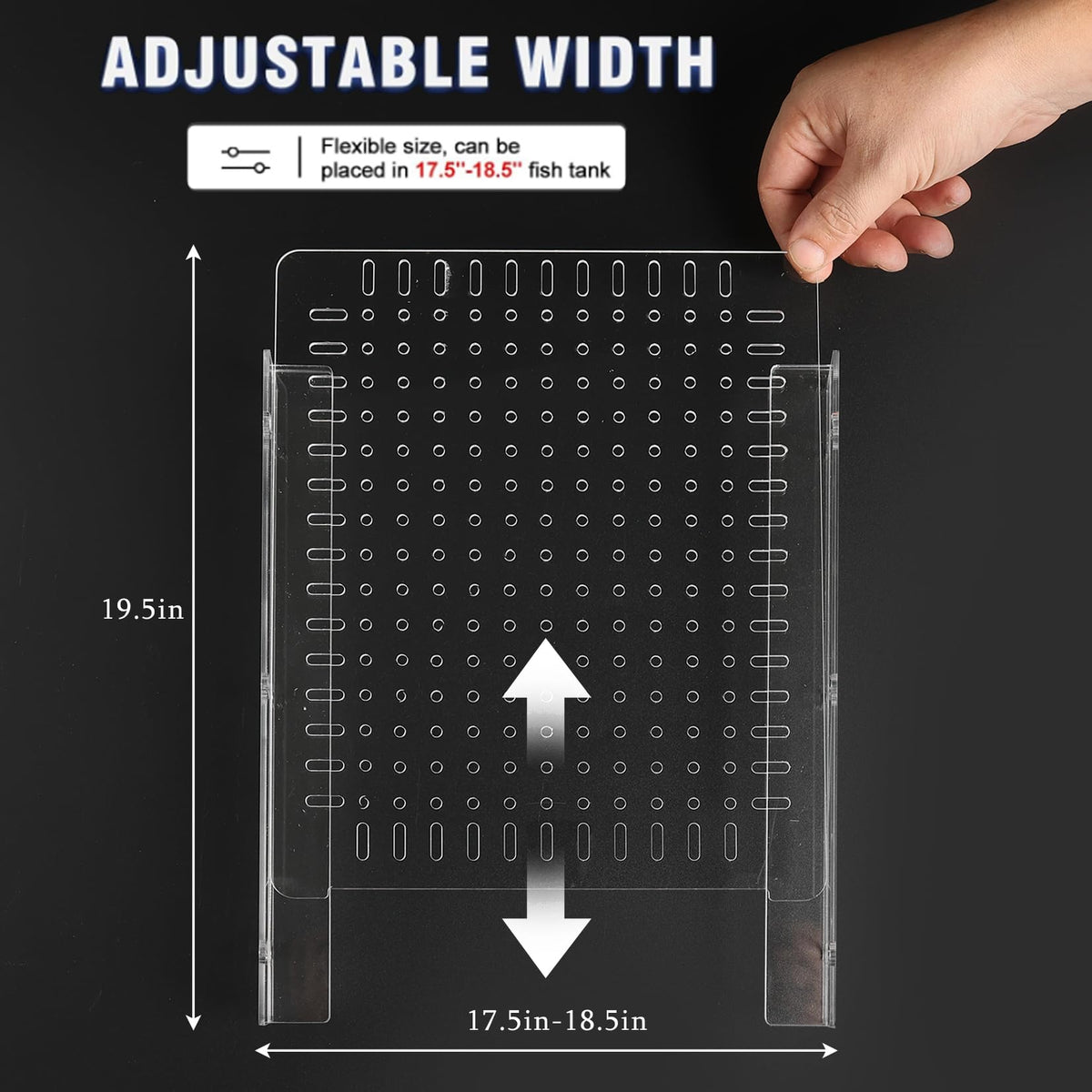 Acrylic Aquarium Divider with Suction Cups O700