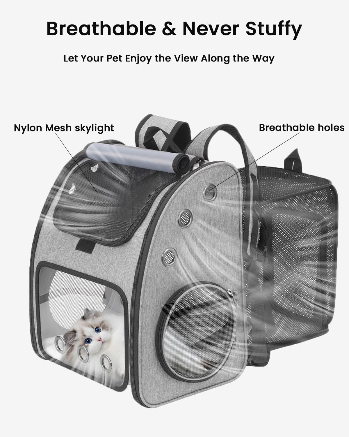 Expandable Cat Backpack Carrier M56746